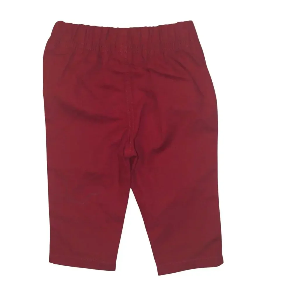 Carter's Baby Slide Up Red Elastic Waist Pants 6M